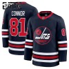 Maillot de Hockey Winnipeg Jets Fanatics Premium Kyle Connor 2024-25 Noir Troisième - Enfant